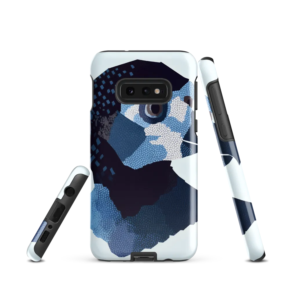 Abstract Avian Portrait in Blue
