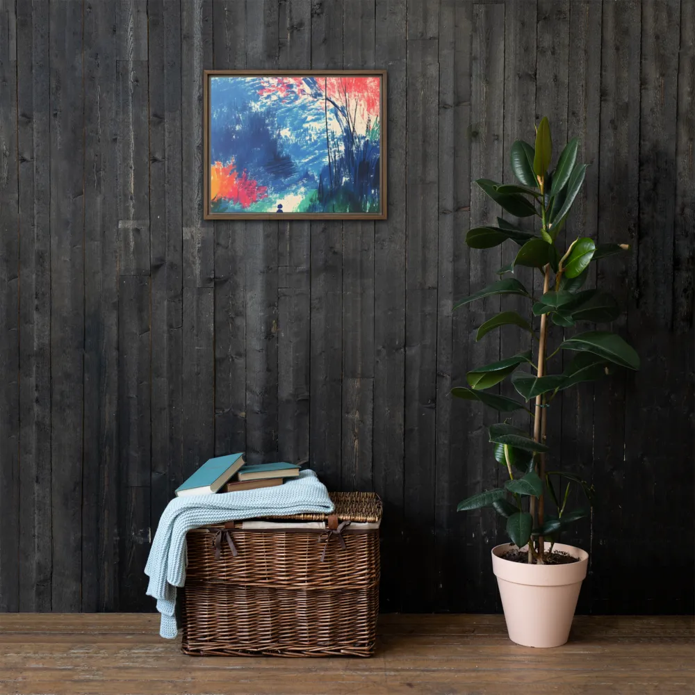 Whispers of Tranquility | Canvas with Brown Frame | 16″×20″