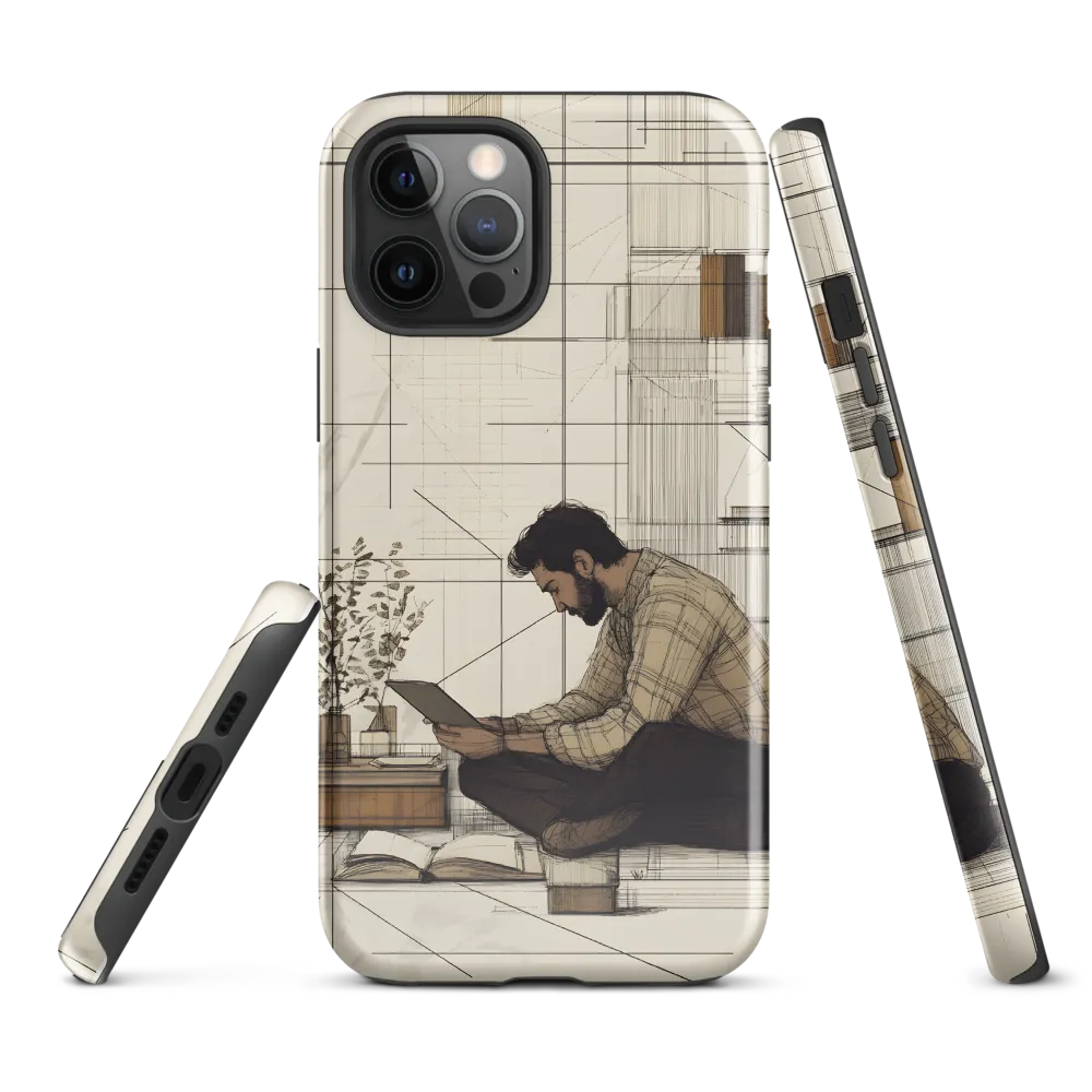 Quiet Reflections in Line | Phone Case |  12 Pro Max | Tough Case | Glossy