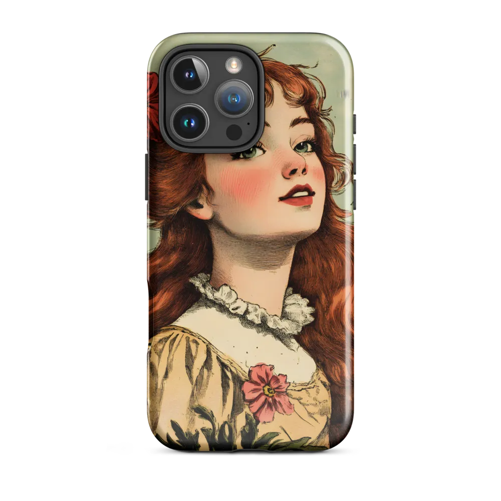 Whimsical Portrait of a Flower-Adorned Girl
