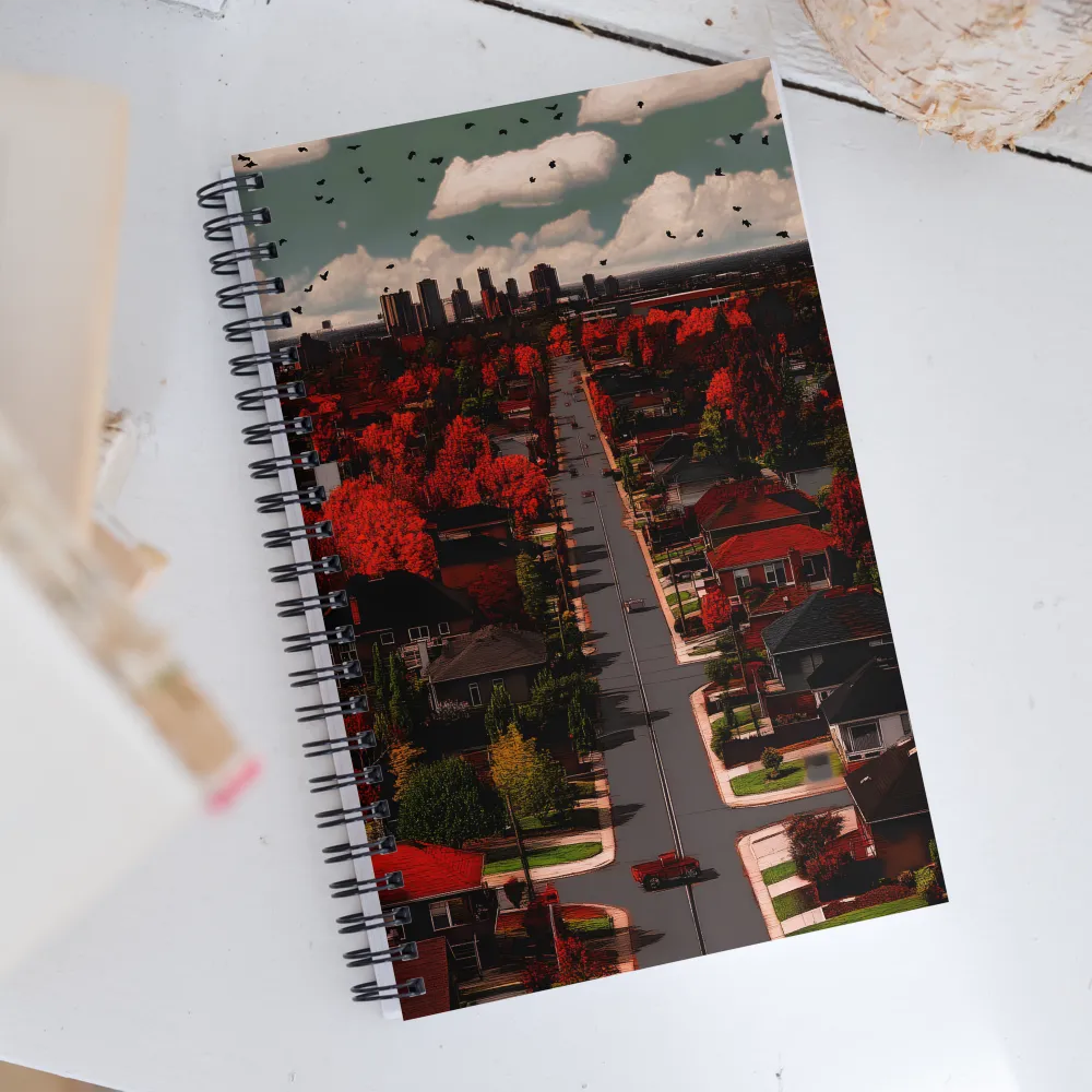 Urban Serenade: A Dusk Reflection | Spiral Notebook