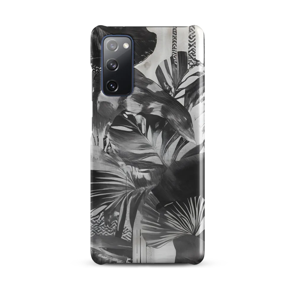 Monochrome Serenity in Tropical Foliage