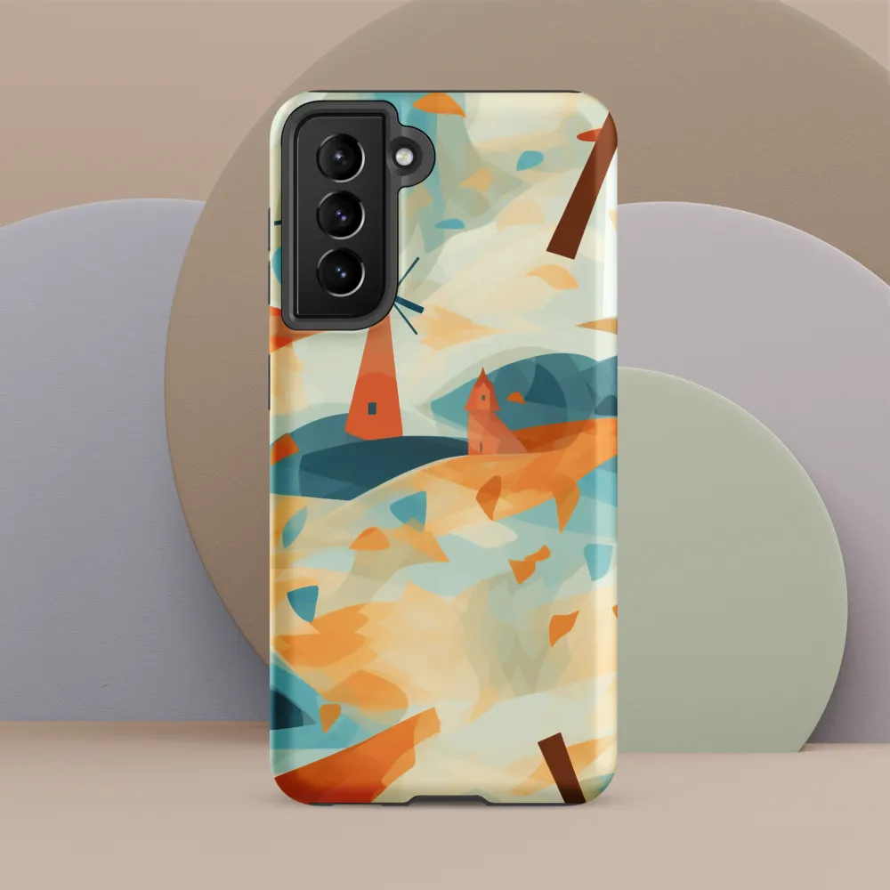 Whimsical Windmills in a Tranquil Landscape