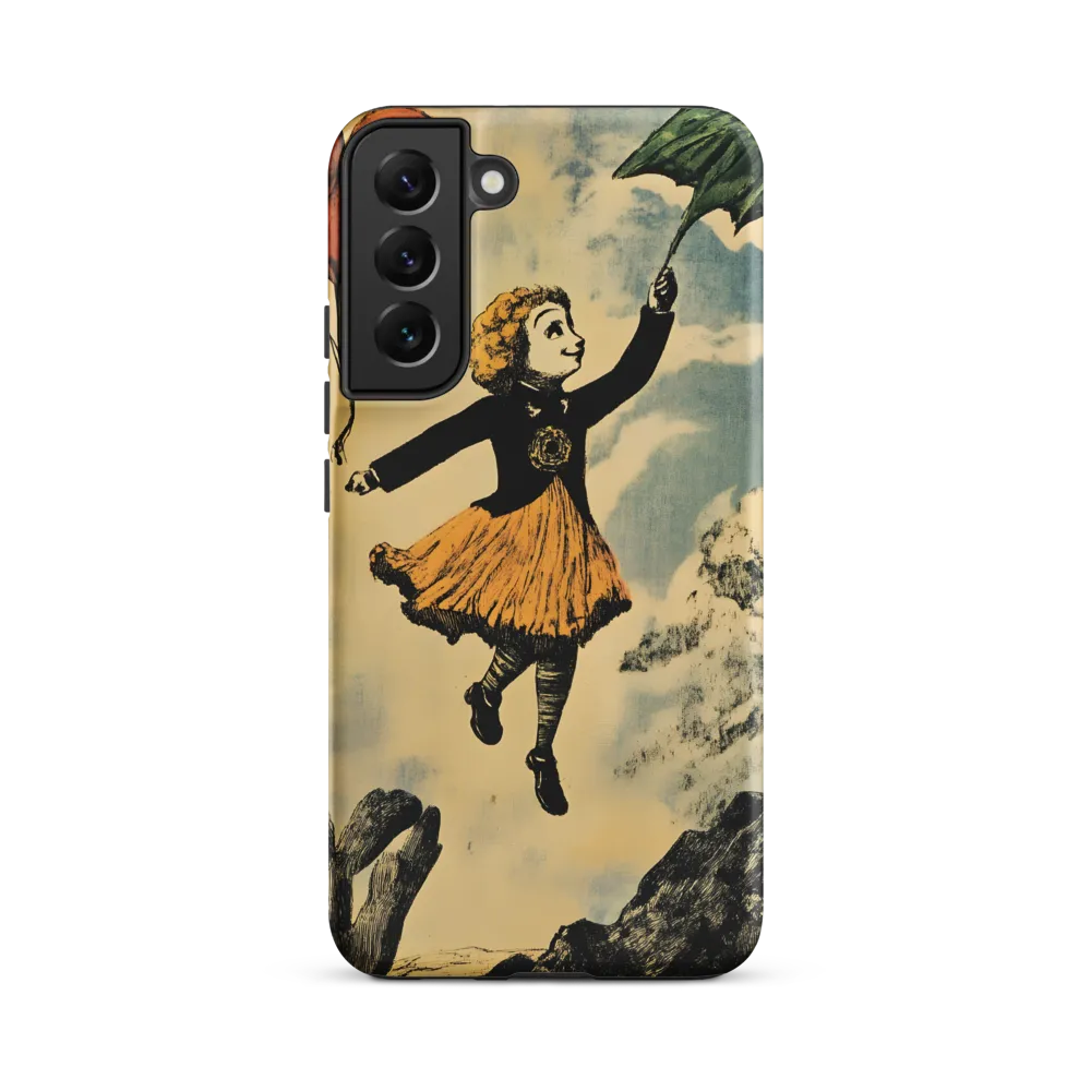 Upward Drift — Girl with Umbrella and Balloons