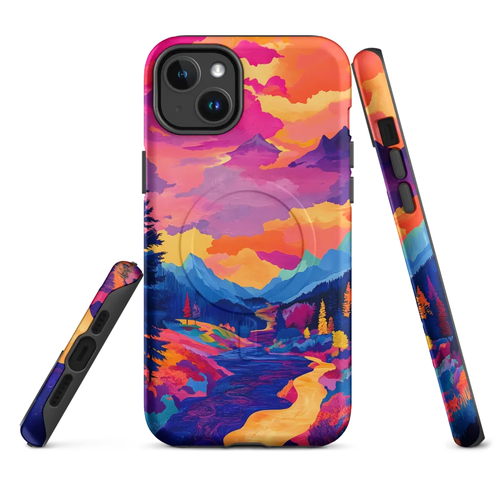 Radiant Serenity: A Surreal Landscape | Phone Case |  14 Plus | MagSafe® Tough Case | Matte