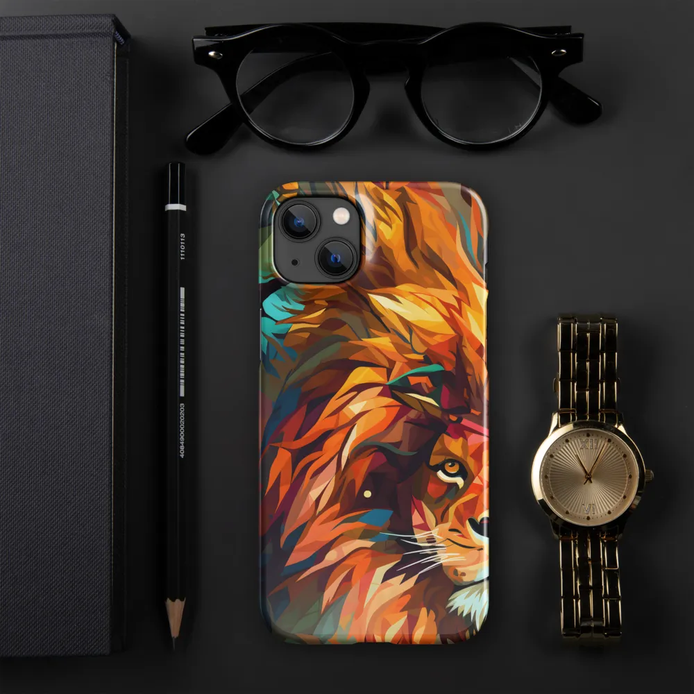 Majestic Gaze: The Polygonal Lion