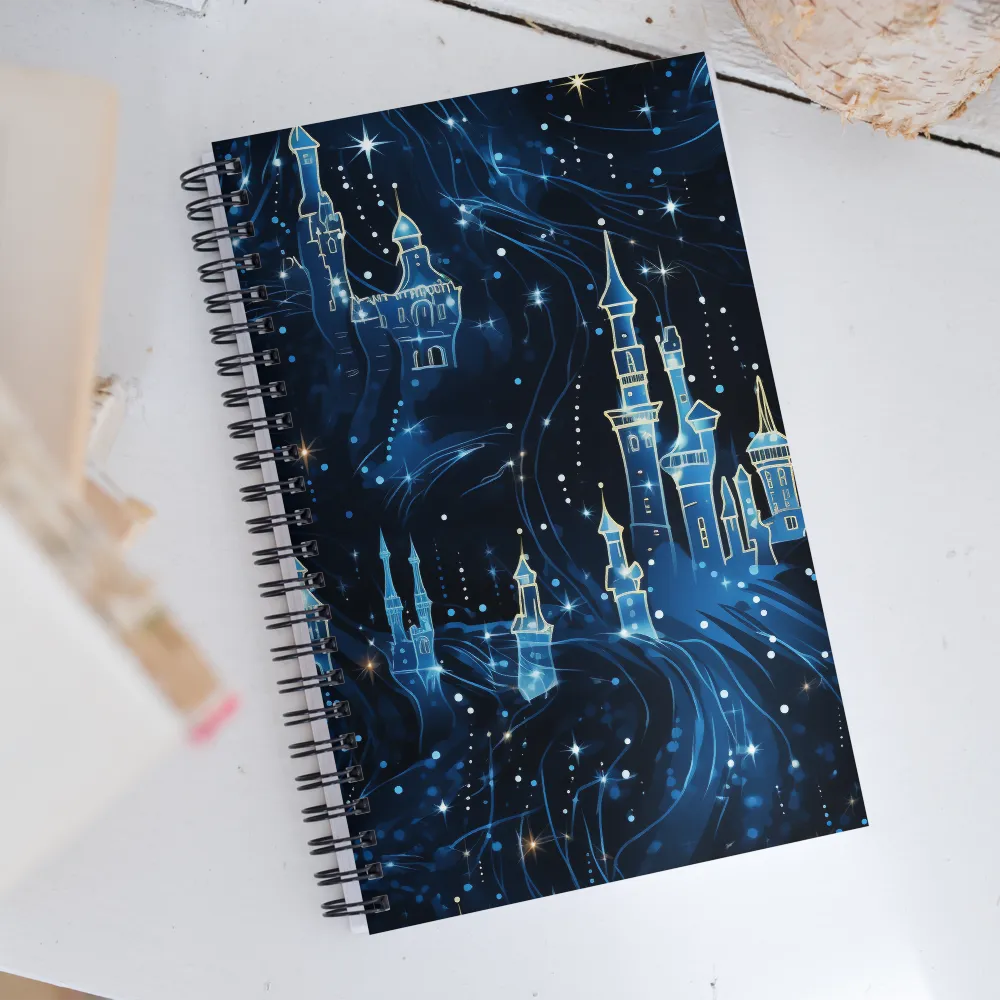 Dreamy Castles in a Starry Sky | Spiral Notebook