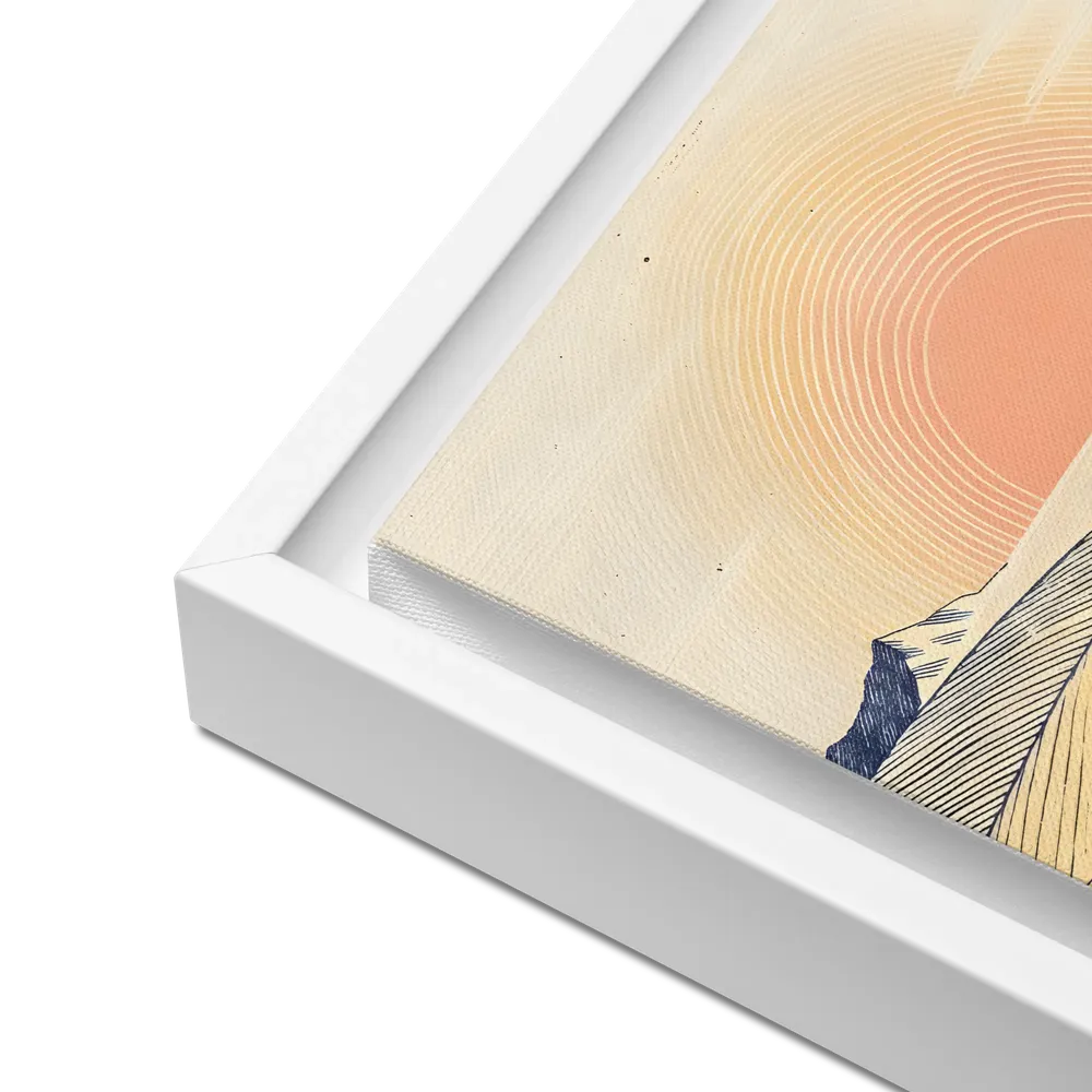 Penguin at Dusk 
 Canvas with White Frame | 12″x 12″