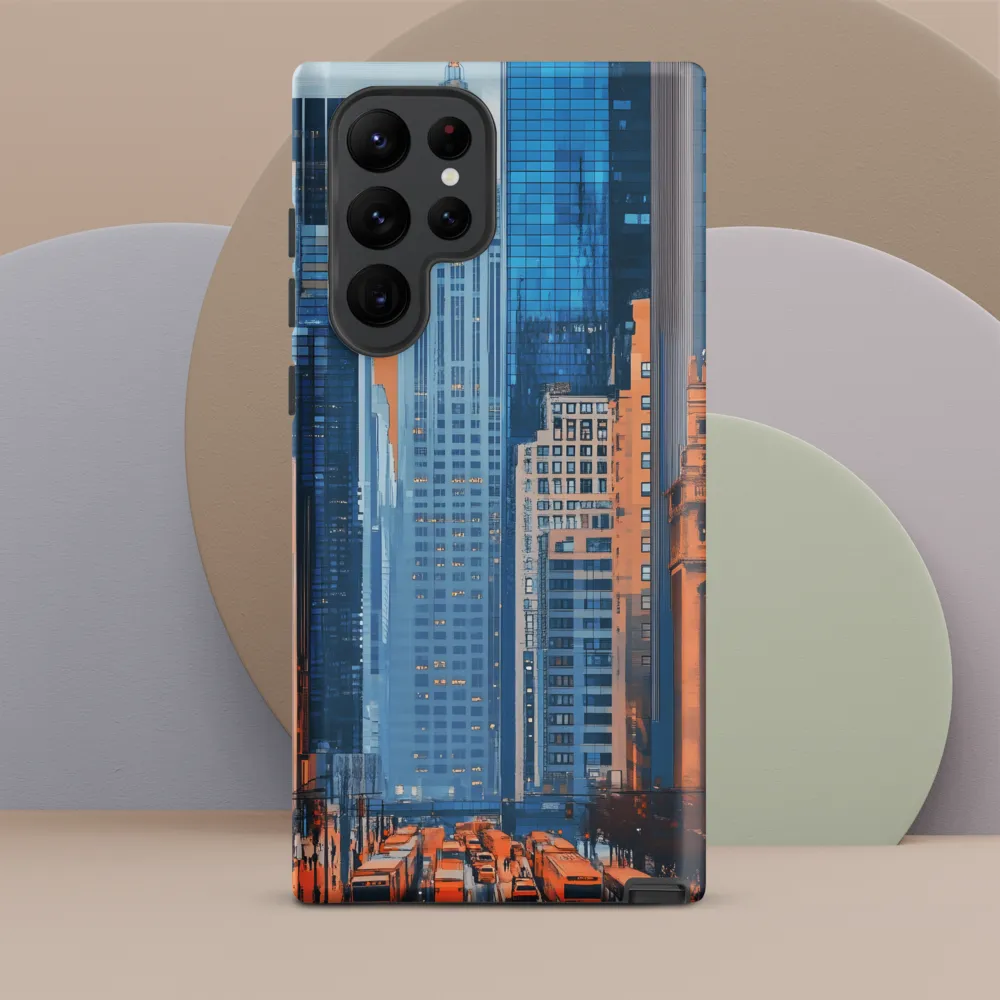 Urban Symphony in Blue and Orange