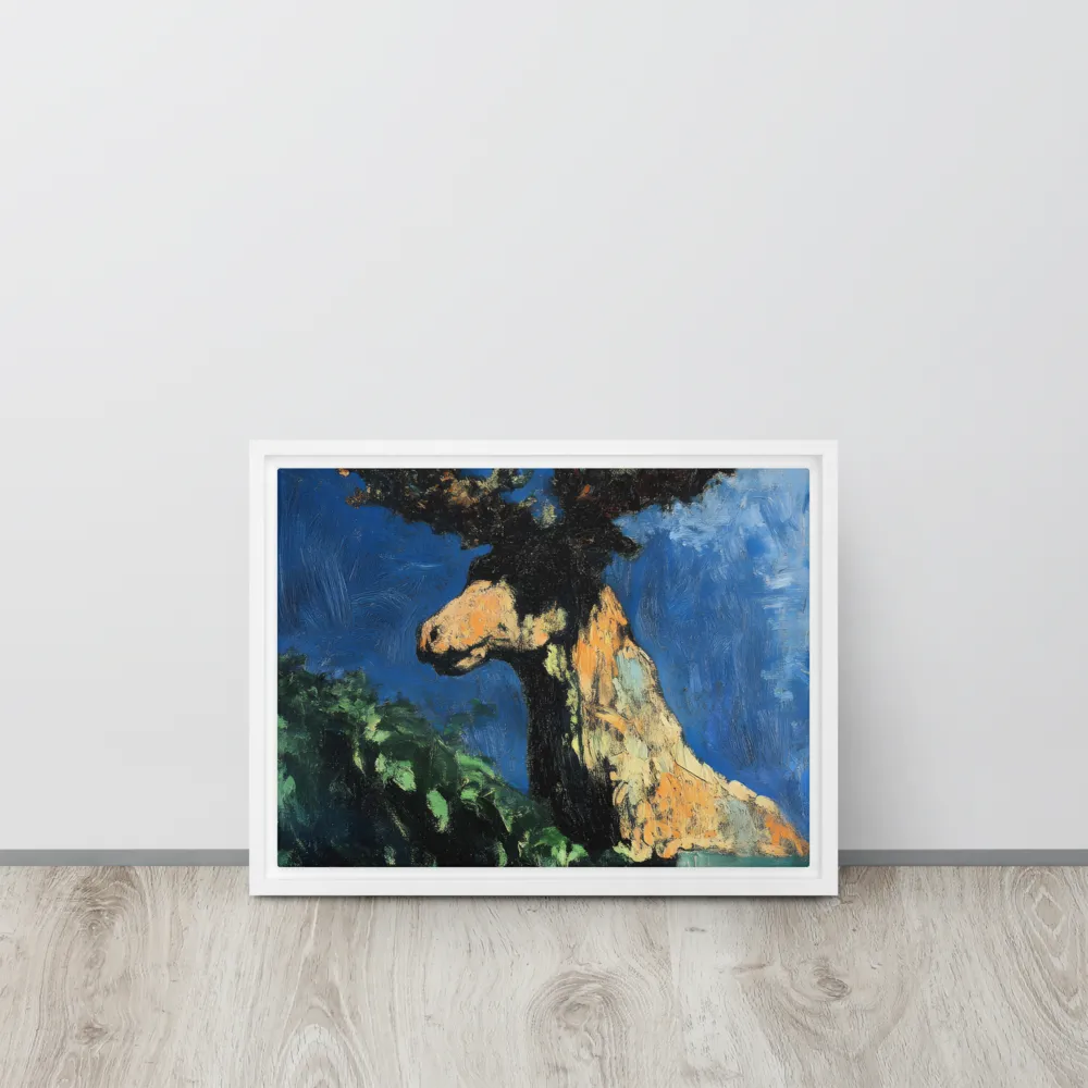 The Majestic Deer in Nature | Canvas with White Frame | 12″×16″
