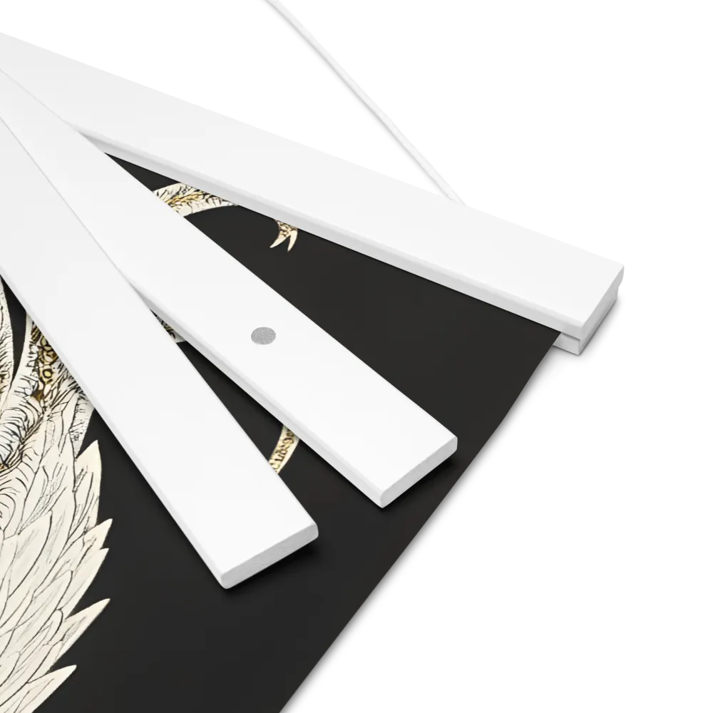 Elegance of the Majestic Peacock | Poster With White Wood Hanger | 12″×12″