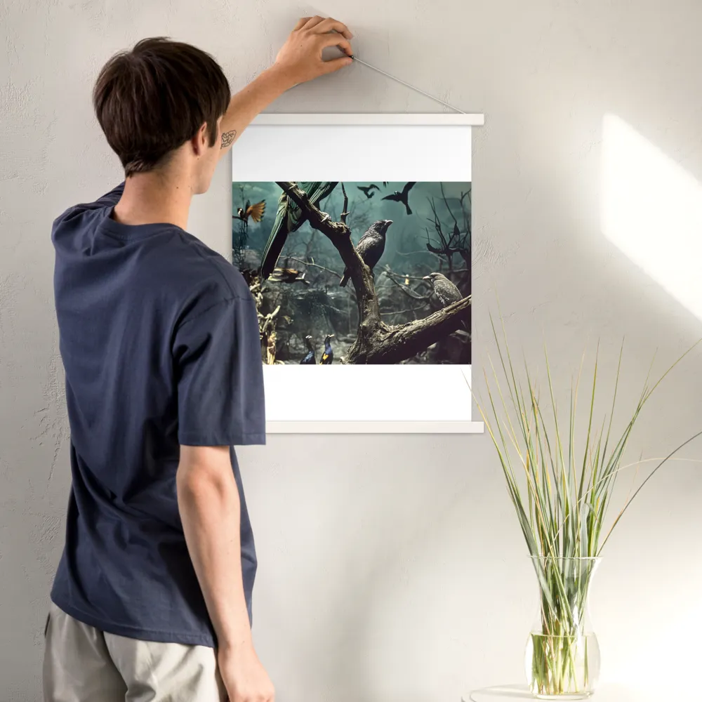 Whispers of the Avian Realm | Poster With White Wood Hanger | 18″×24″