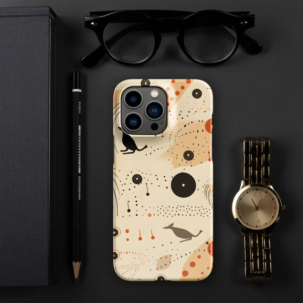 Playful Patterns in Earth Tones | Phone Case |  14 Pro Max | Snap Case | Glossy