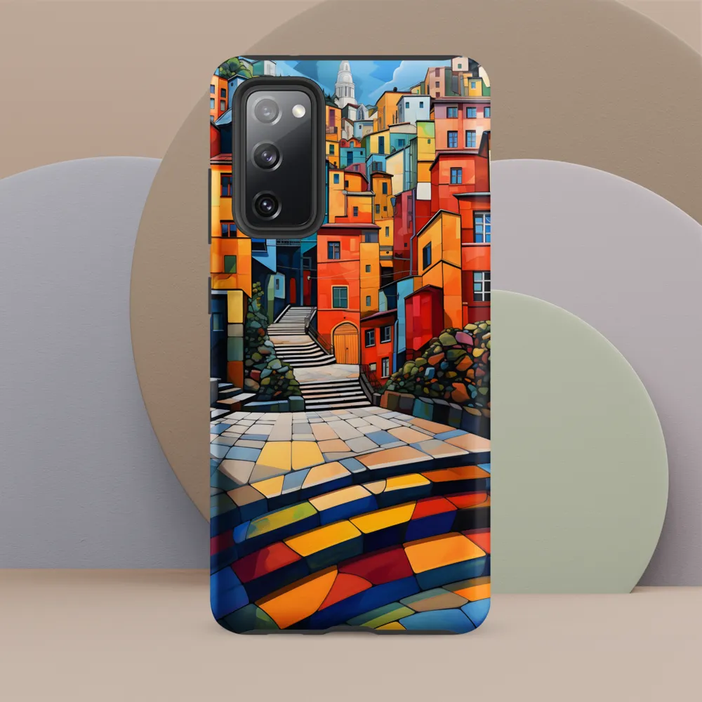 Vibrant Village: A Cubist Journey