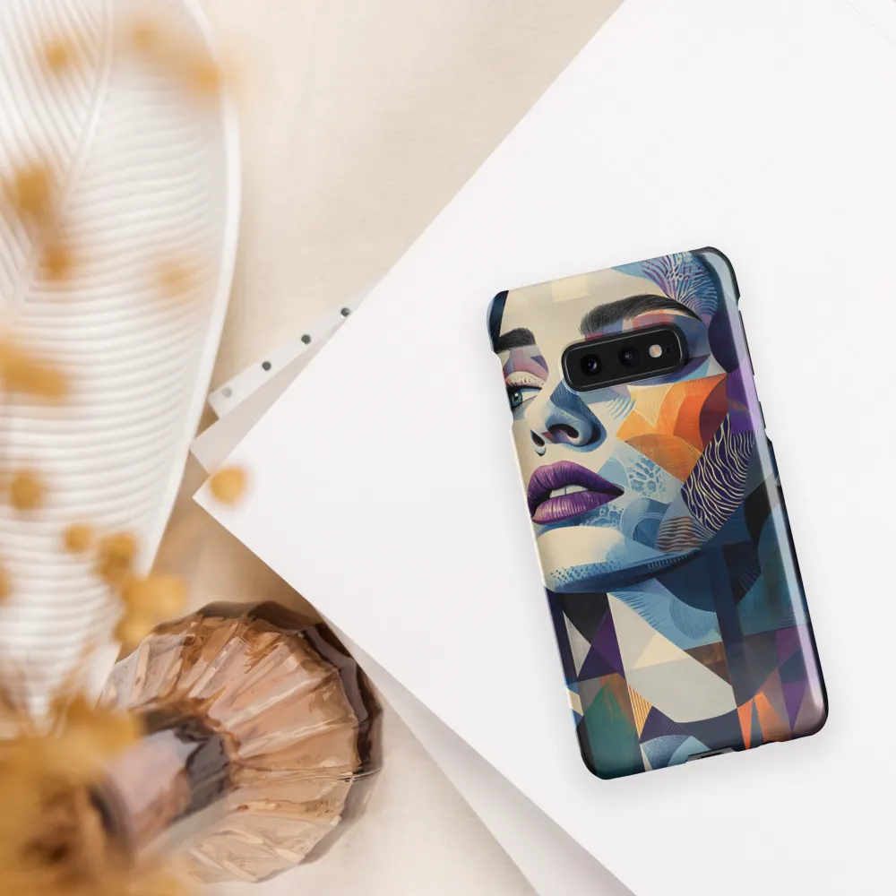Fragmented Mystery: A Modern Portrait | Phone Case |  S10e | Snap Case | Glossy