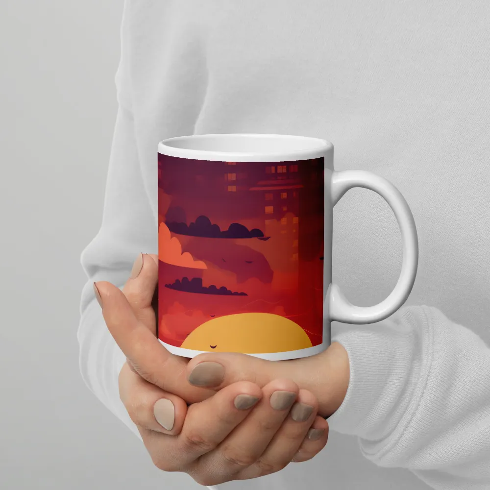 Serene Sunset Cityscape | Mugs | Multiple Sizes & Colors