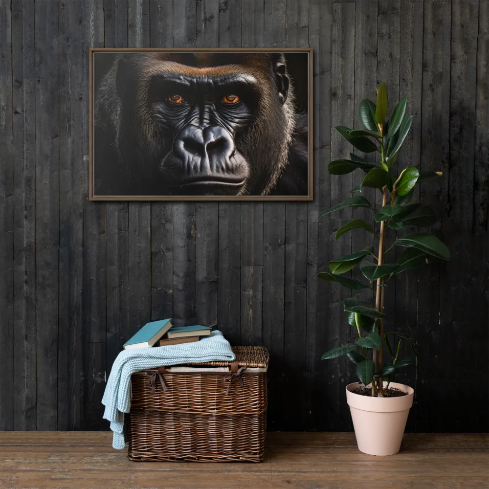 Majestic Gaze | Canvas with Brown Frame | 24″×36″