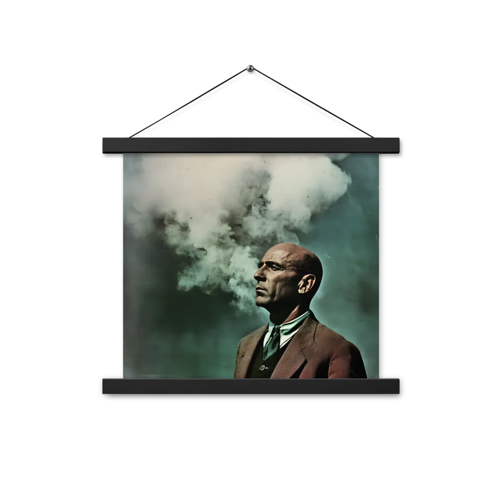 Clouded Thoughts | Poster With Black Wood Hanger | 14″×14″