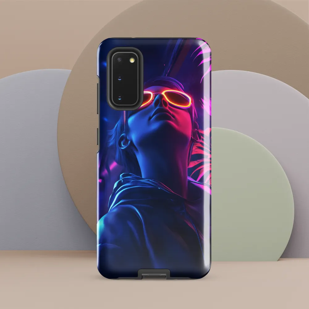 Neon Dreams: A Cyberpunk Portrait | Phone Case |  S20 | Tough Case | Glossy