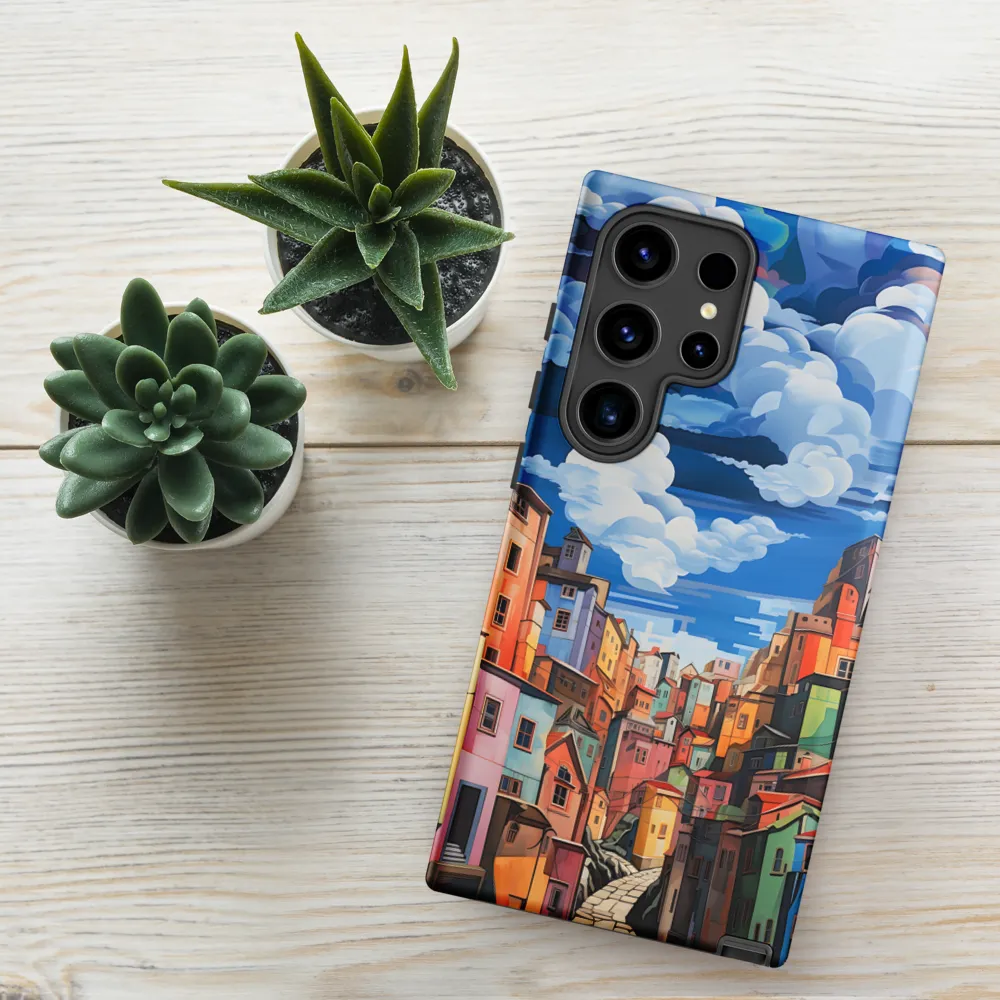 Whimsical Heights: A Vibrant Cityscape | Phone Case |  S24 Ultra | Tough Case | Matte