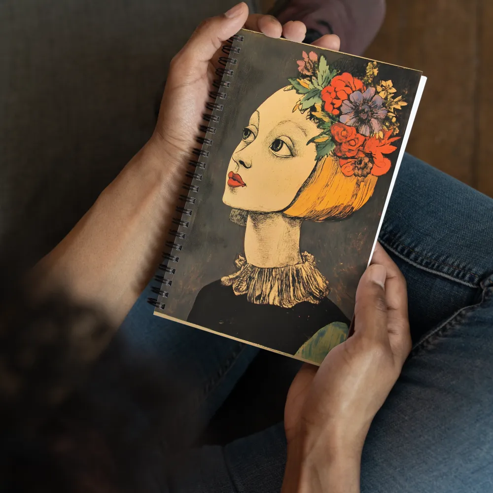 Whimsical Floral Crown | Spiral Notebook