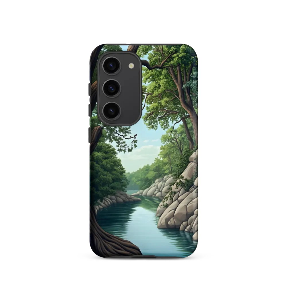 Tranquil Reflections: A Serene River Landscape