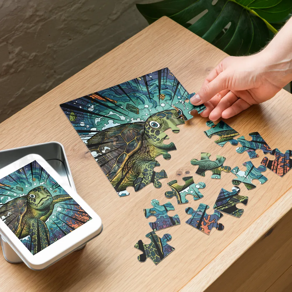 Ocean Voyager 
 Jigsaw Puzzle in Tin Box