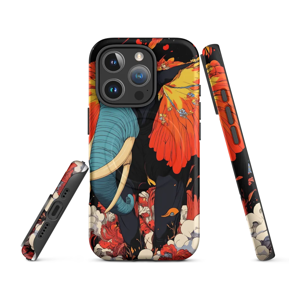 Majesty of the Floral Elephant | Phone Case |  16 Pro | MagSafe® Tough Case | Matte