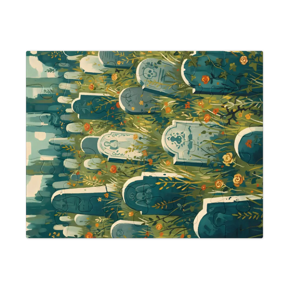 Blooming Graves 
 Jigsaw Puzzle in Tin Box