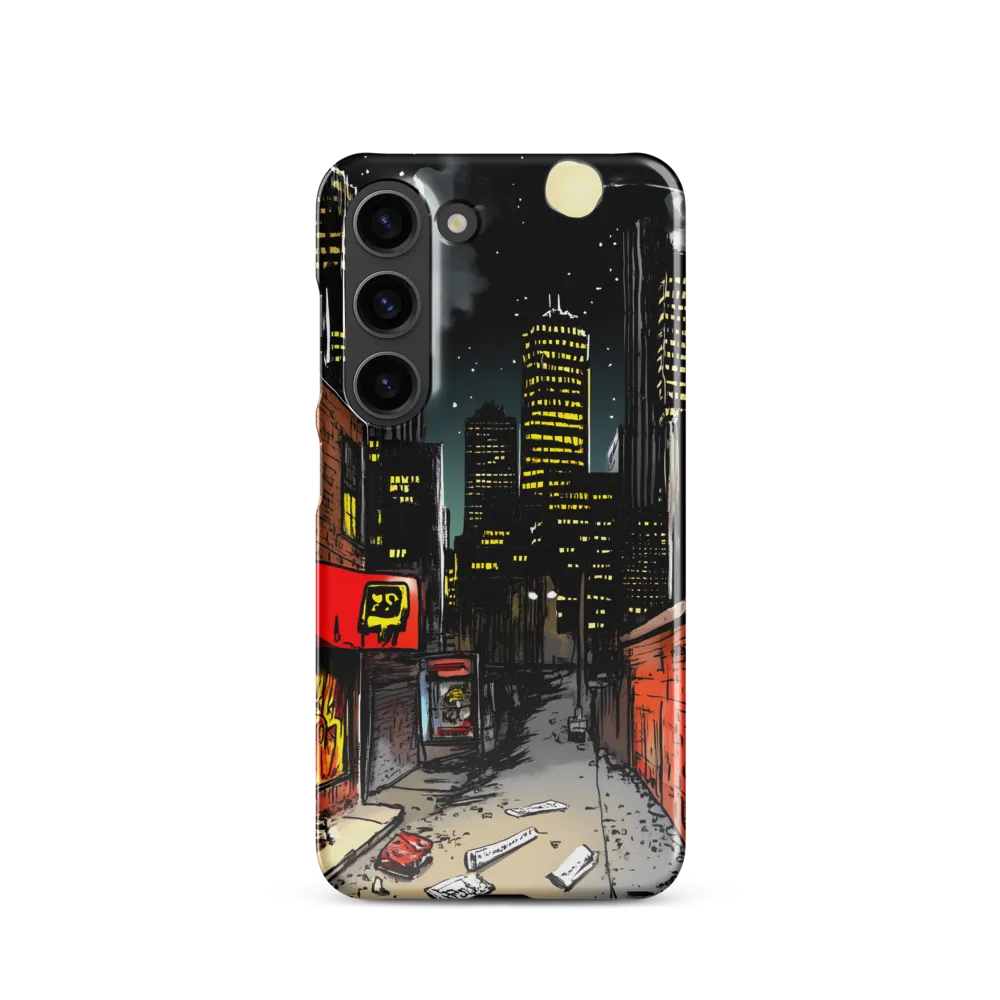 Nocturnal Cityscape: The Hidden Alley | Phone Case |  S23 | Snap Case | Glossy
