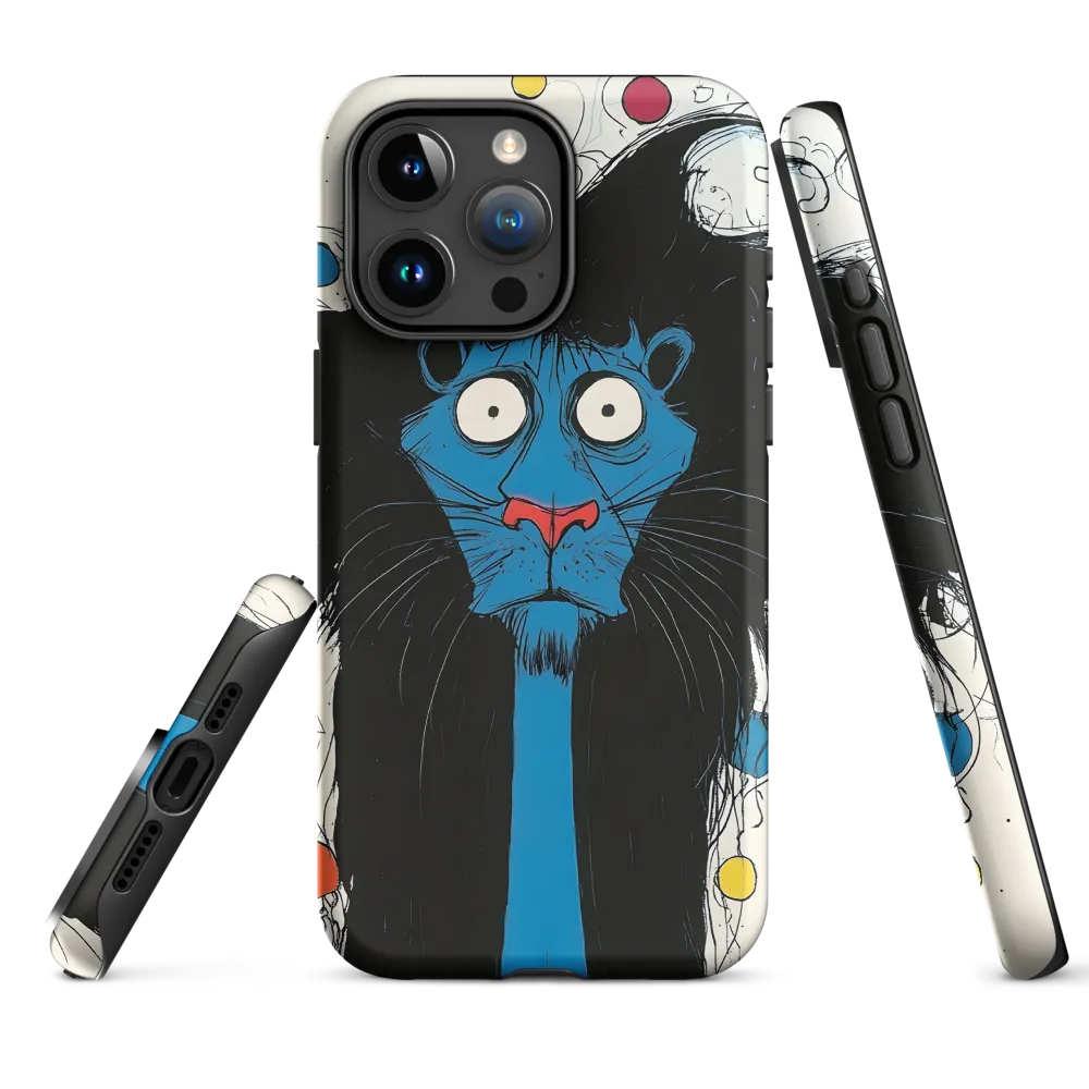 Whimsical Blue Lion