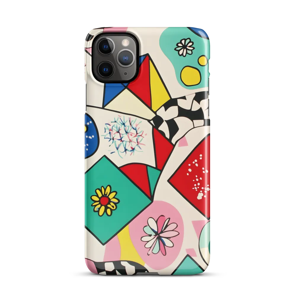 Joyful Geometry: A Playful Dance of Shapes and Colors | Phone Case |  11 Pro Max | Snap Case | Glossy