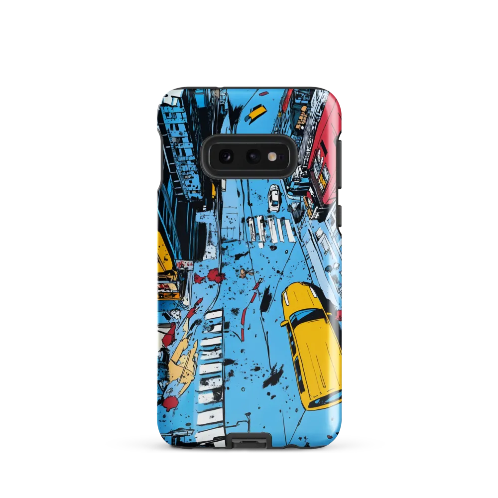 Urban Chaos: Aerial View of City Life | Phone Case |  S10e | Tough Case | Glossy