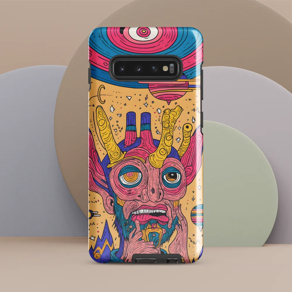 Alien Whimsy: A Surreal Encounter | Phone Case |  S10 Plus | Tough Case | Glossy