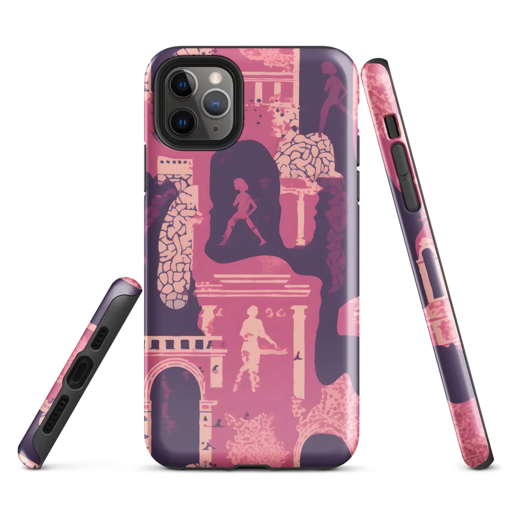 Whimsical Interplay of Figures and Architecture | Phone Case |  11 Pro Max | Tough Case | Glossy