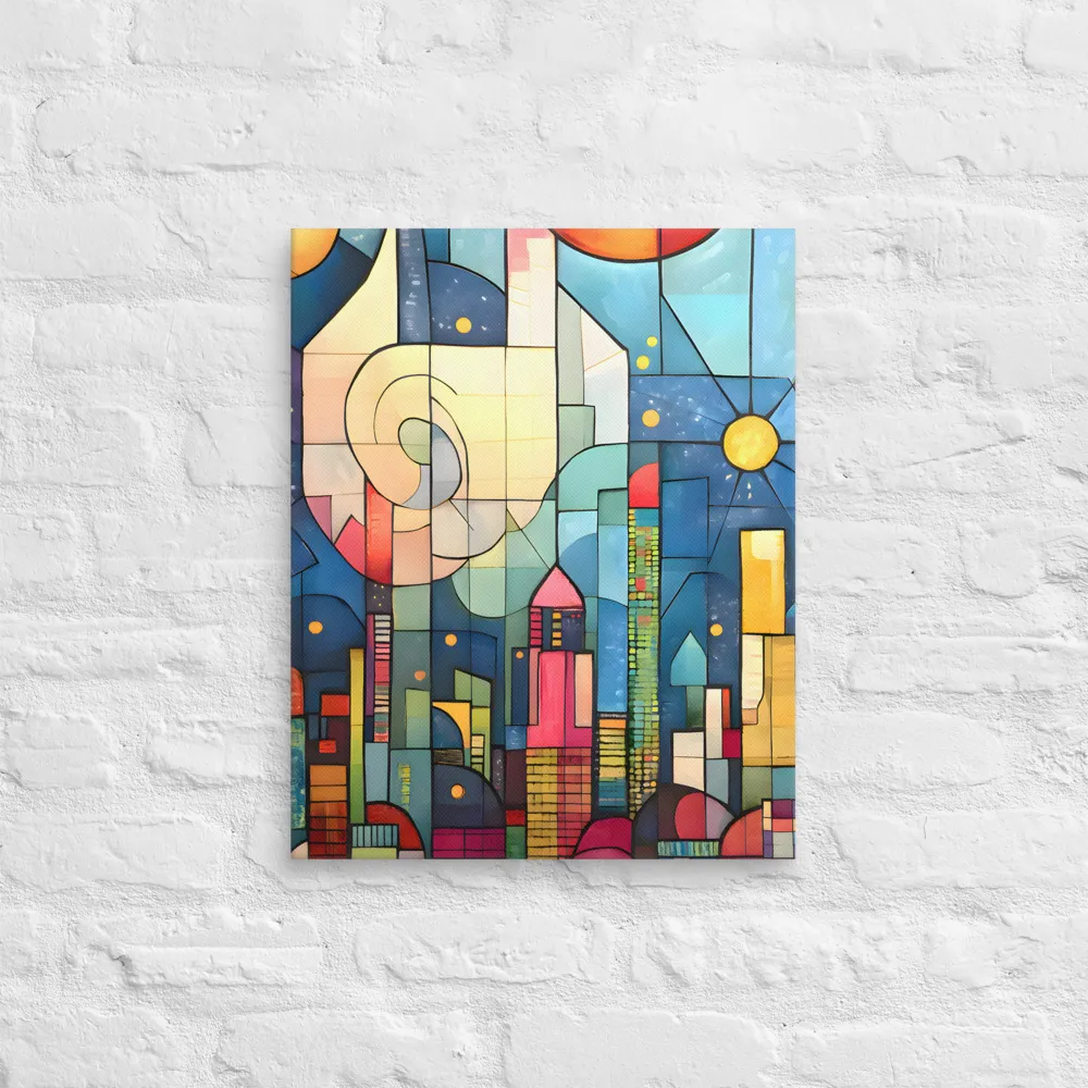 Geometric Harmony: A Vibrant Cityscape