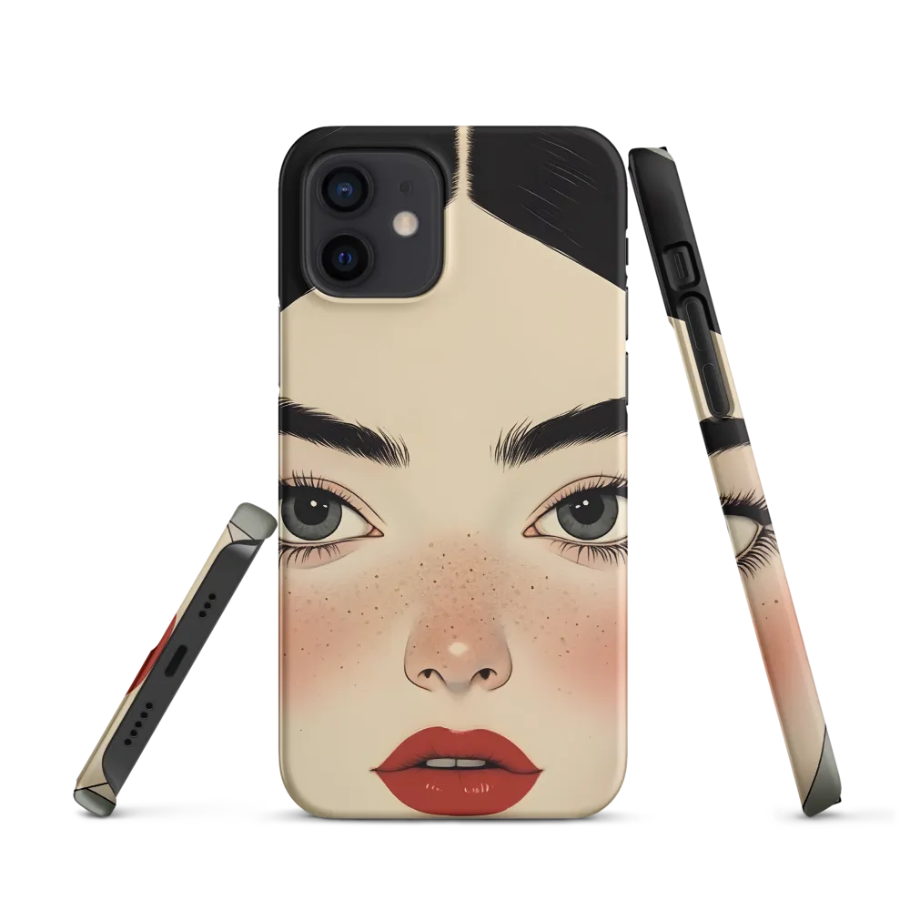 Serenity Captured: A Modern Portrait | Phone Case |  12 | Snap Case | Matte