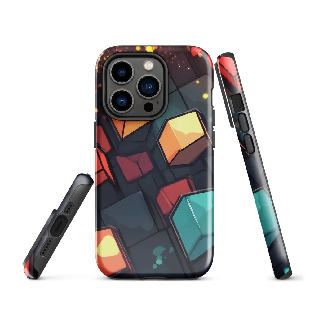 Illuminated Geometry | Phone Case |  14 Pro | Tough Case | Glossy