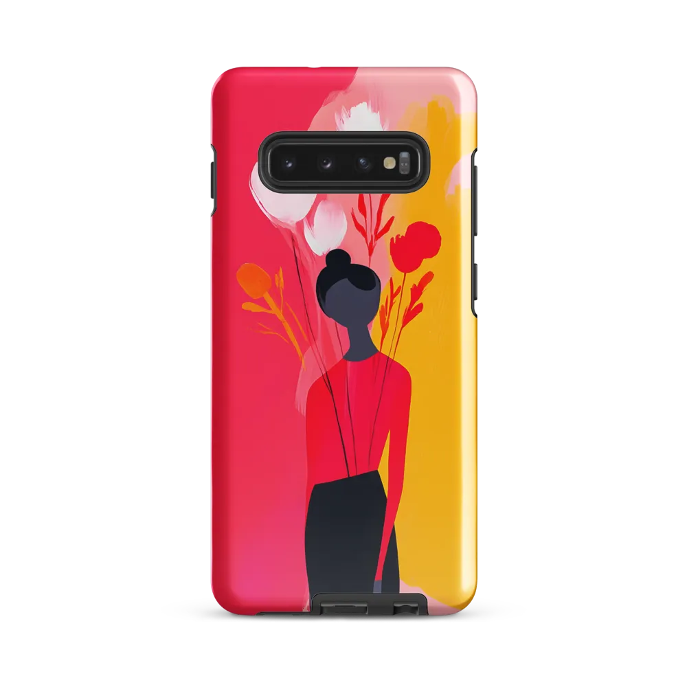 Floral Whimsy: A Modern Embrace | Phone Case |  S10 Plus | Tough Case | Glossy