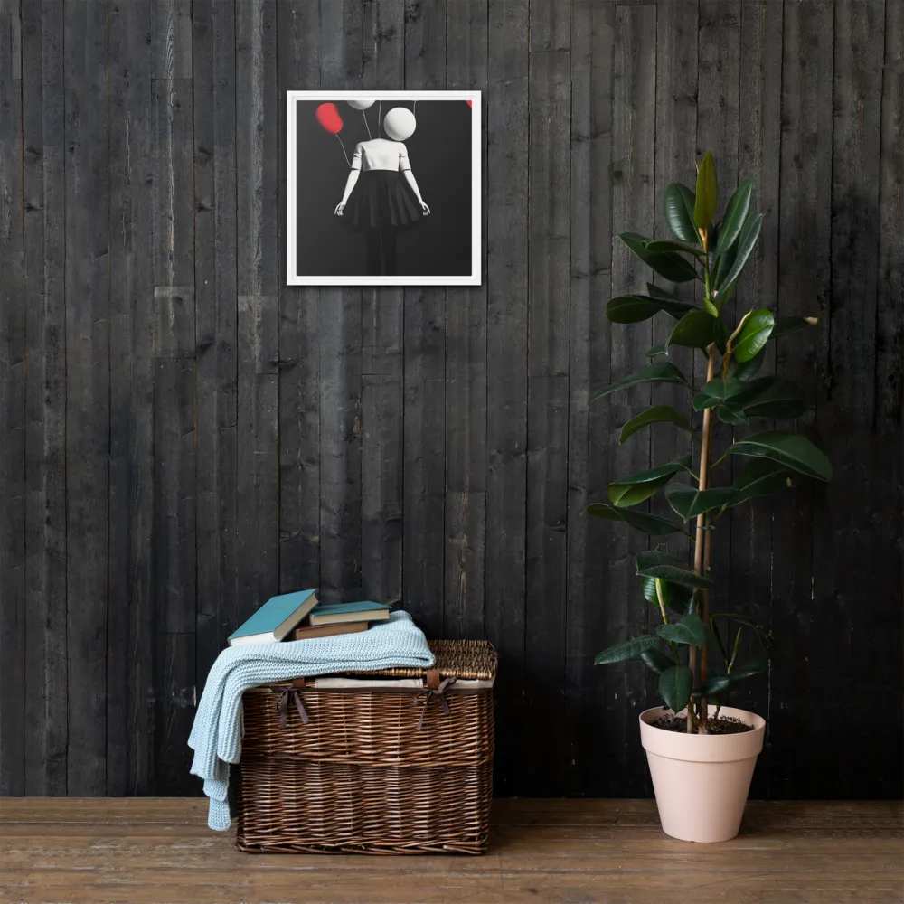 Suspended in Mystery | Canvas with White Frame | 16″×16″