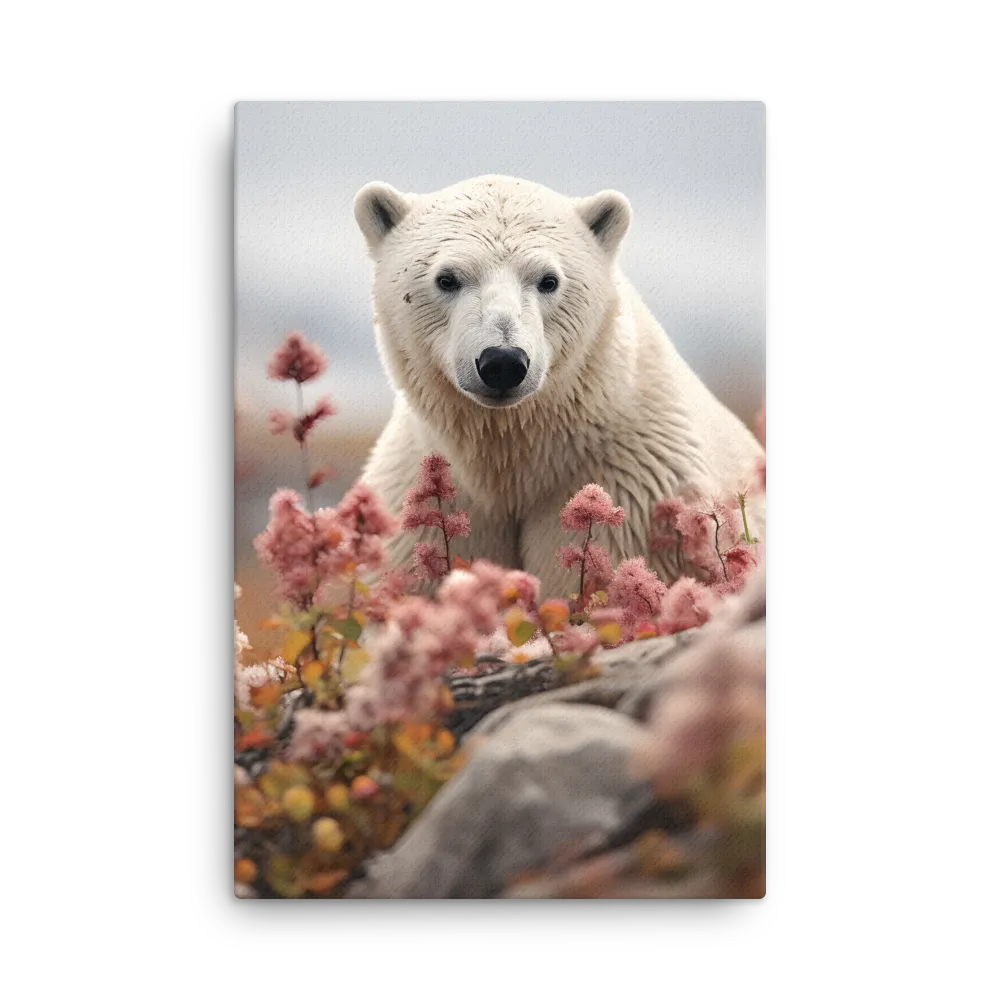 Curiosity Among Blooms: The Polar Bear