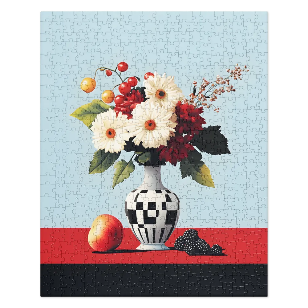 Floral Symphony: A Modern Still Life | Jigsaw Puzzle | 520 pieces