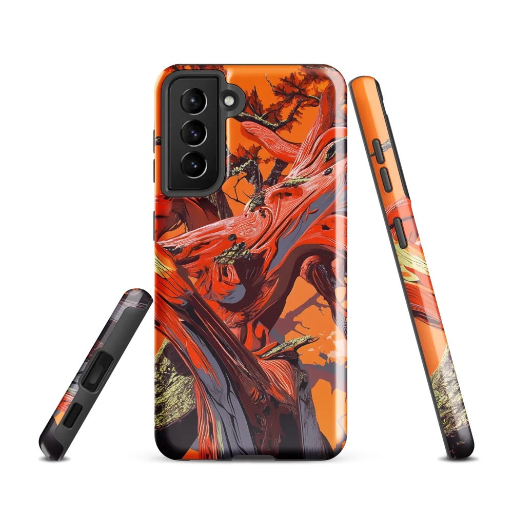 Life in Motion: An Abstract Tree | Phone Case |  S21 | Tough Case | Glossy