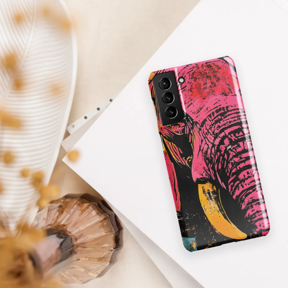 Bold Encounter: The Vibrant Elephant | Phone Case |  S21 Plus | Snap Case | Glossy
