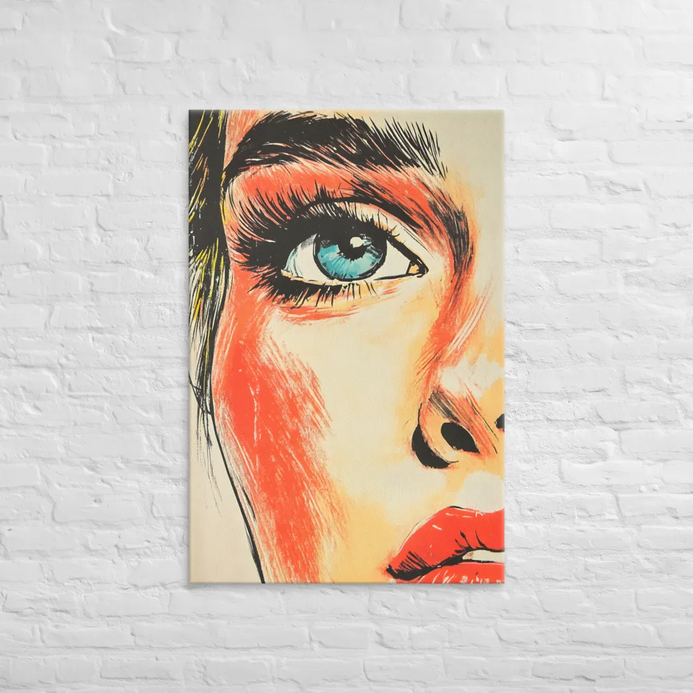 Intense Gaze: A Pop Art Portrait | Canvas | 32″×48″