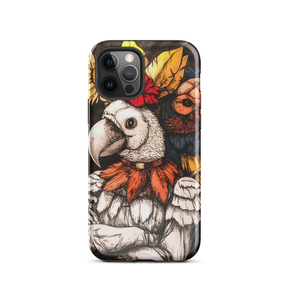 The Surreal Guardian: A Dance of Feathers and Flowers