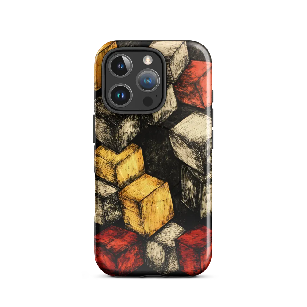 Dynamic Cubes: An Exploration in Color and Form | Phone Case |  16 Pro | MagSafe® Tough Case | Glossy
