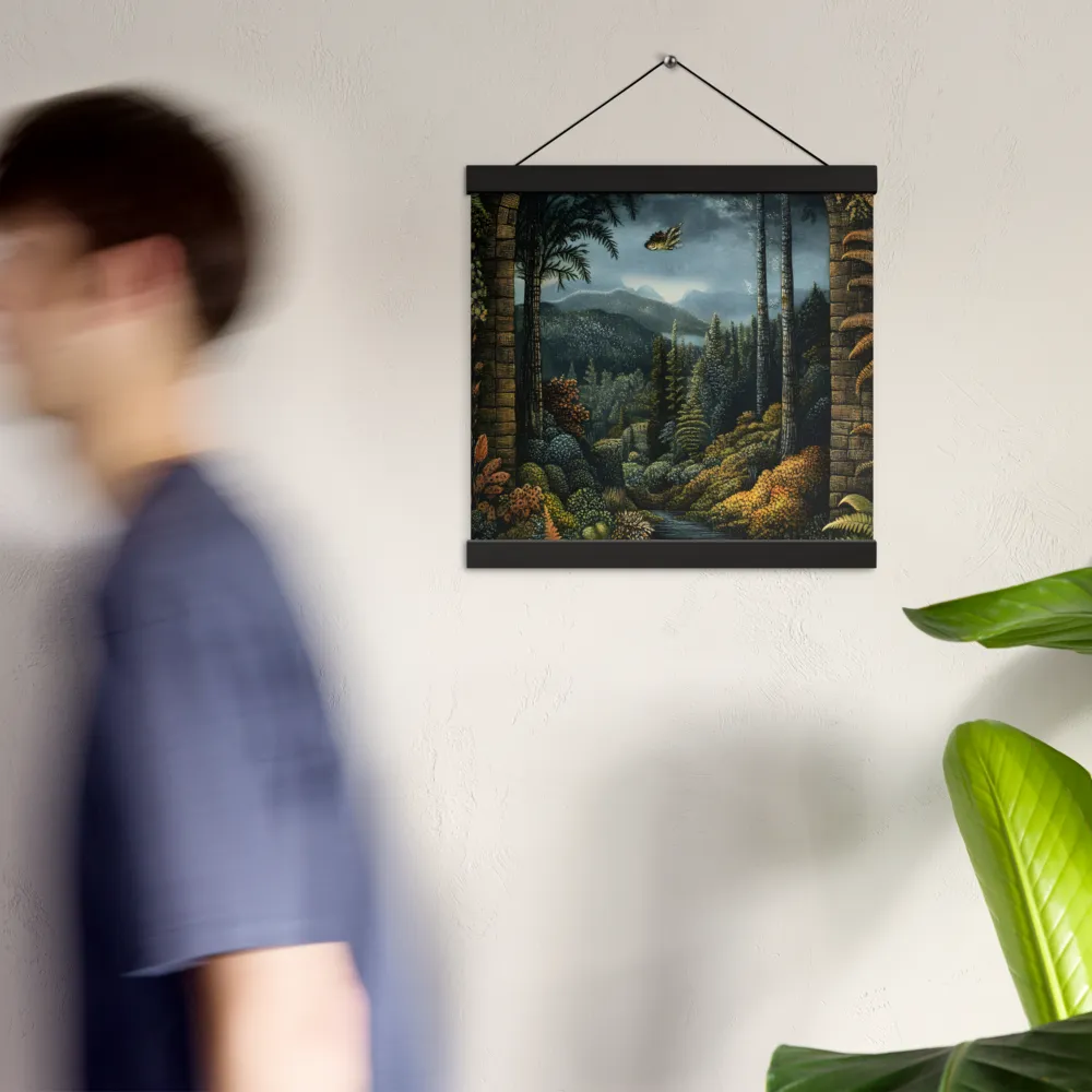 Whispers of the Enchanted Forest | Poster With Black Wood Hanger | 12″×12″