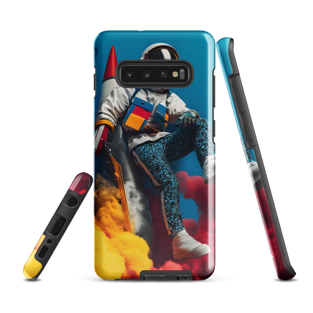 Lift Off: A Colorful Cosmic Journey | Phone Case |  S10 Plus | Tough Case | Glossy