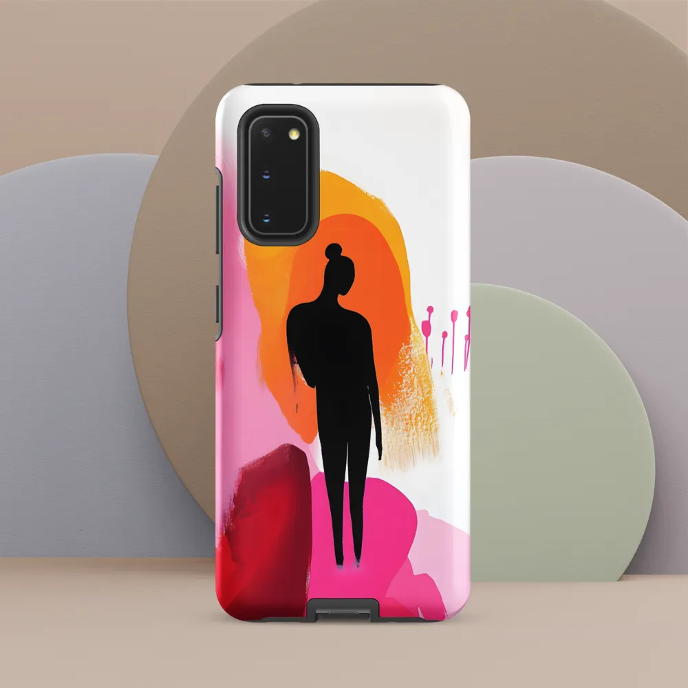 Silhouette in Colorful Abstraction